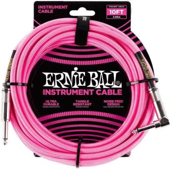 Ernie Ball P06078-EB Ružová 3 m Rovný - Zalomený