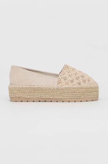 Espadrilky Answear Lab béžová farba, na platforme