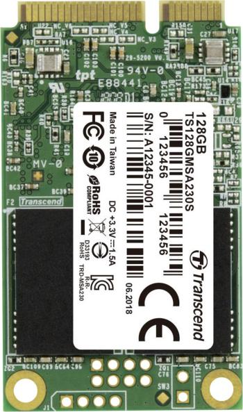 Transcend 230S 128 GB interný mSATA SSD pevný disk mSATA Retail TS128GMSA230S