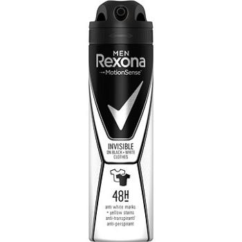 Rexona Men Invisible Black + White antiperspirant sprej pre mužov 150 ml (8712561534444)
