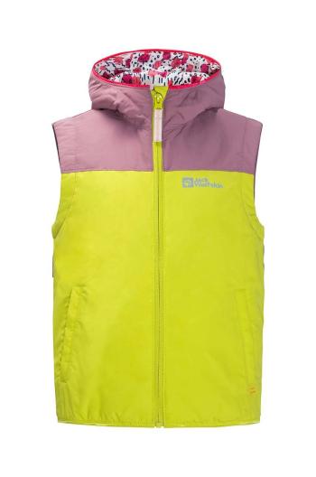 Detská vesta Jack Wolfskin VILLI VEST K zelená farba