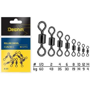 Delphin Rolling Swivel A-01 Veľkosť 12 9 kg 10 ks (8586016323507)