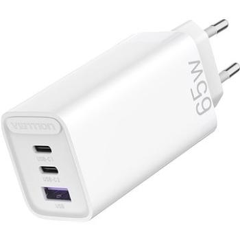 Vention 3-port GaN Charger (65 W USB-C/30 W USB-C/30 W USB) White (FEDW0-EU)