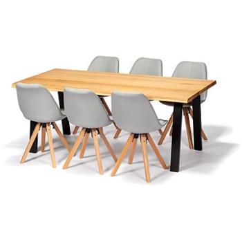 Jedálenský stôl SOFIA, dub masív, 190 × 95 cm, podnož ETARA A