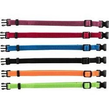 Trixie Junior Set of puppy collars, S–M: 17–25 cm/10 mm, 6 pcs., black, red, royal blue