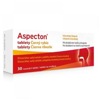 ASPECTON Tablety na kašeľ čierne ríbezle 30 kusov