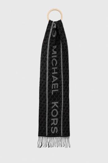 Šál MICHAEL Michael Kors dámsky, šedá farba, vzorovaný