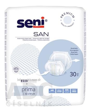 Seni SAN Prima plienky vkladacie, anatomické, 4 kvap. 1100 ml, 1x30 ks