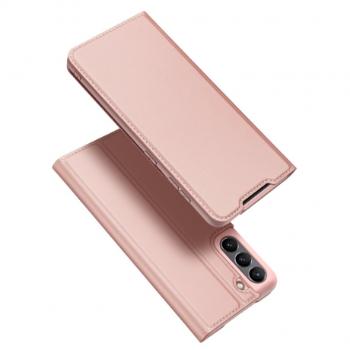 Dux Ducis Skin Pro knižkové kožené puzdro na Samsung Galaxy S21 FE, ružové