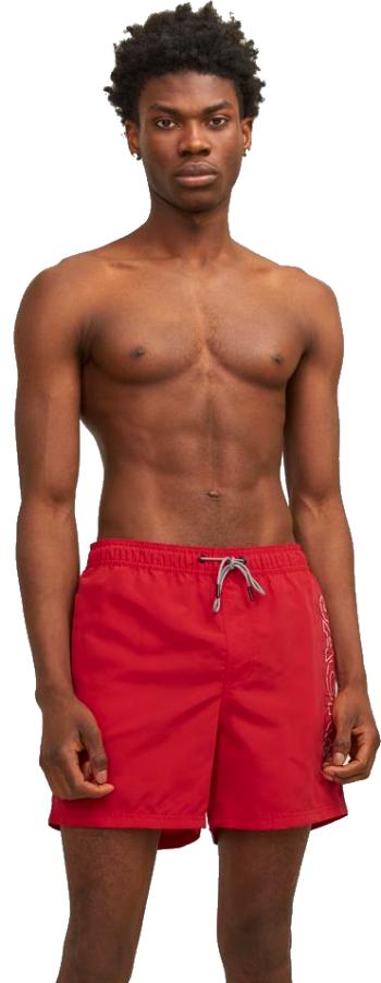 Jack&Jones Pánske kúpacie kraťasy JPSTFIJI Regular Fit 12253118 True Red S