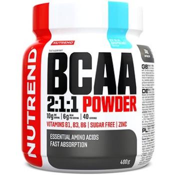 Nutrend BCAA Mega Strong Drink (2:1:1), 400 g, modrá malina (8594073174529)