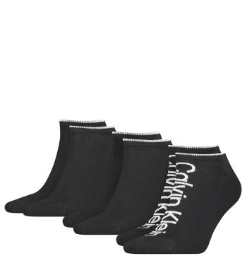 CALVIN KLEIN - 3PACK CK athleisure čierne členkové ponožky-UNI