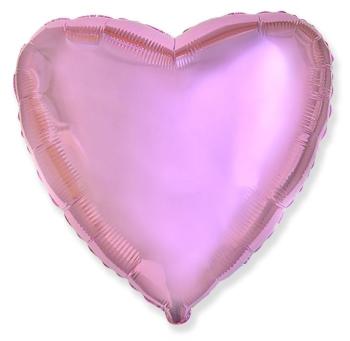 Fólia na balóniky 45 cm Srdce svetloružová metalíza - Flexmetal