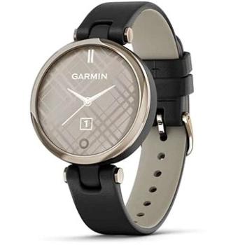 Garmin Lily Classic Cream Gold/Black Leather Band (010-02384-B1)