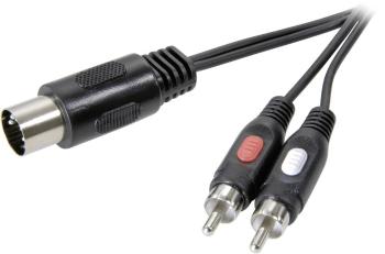 SpeaKa Professional SP-7870640 konektor DIN / cinch audio prepojovací kábel [1x diódová zástrčka 5-pólová (DIN) - 2x cin
