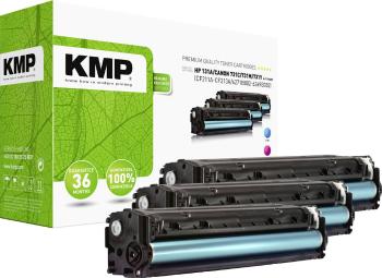 KMP H-T171 CMY kazeta s tonerom kombinované balenie náhradný HP 131A, CF211A, CF212A, CF213A zelenomodrá, purpurová, žlt