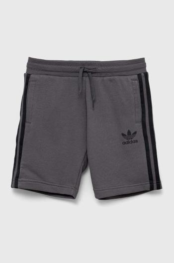 Detské krátke nohavice adidas Originals šedá farba, s potlačou, nastaviteľný pás