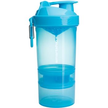 Smartshake Original2GO športový šejker + zásobník farba Neon Blue 600 ml