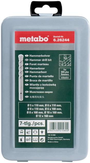 Metabo  626244000  sada vrtákov do betónu 7-dielna 5 mm, 6 mm, 6 mm, 8 mm, 8 mm, 10 mm, 12 mm   7 ks