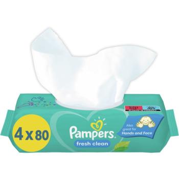 Pampers Fresh Clean XXL vlhčené čistiace obrúsky pre deti pre citlivú pokožku 4x80 ks