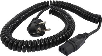 HAWA R6503 IEC prepojovací kábel  čierna 3.00 m špirálový kábel