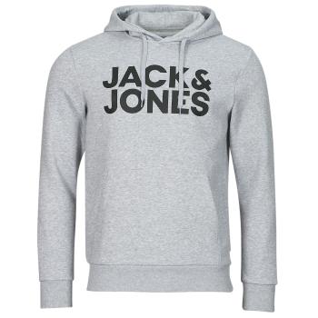 Jack & Jones  JJECORP LOGO SWEAT HOOD  Mikiny Šedá