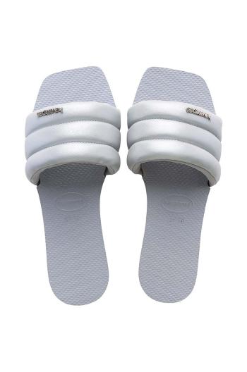 Šľapky Havaianas YOU MILAN METALLIC dámske, strieborná farba, 4148336