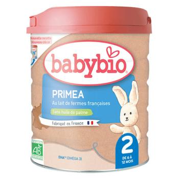 BABYBIO Primae 2 Pokračovacie dojčenské mlieko od 6-12 mesiacov BIO 800 g