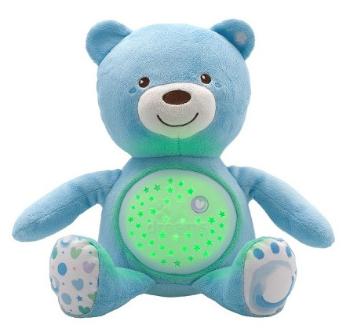 CHICCO Medvedík uspávačik s projektorom a hudbou Baby Bear First Dreams - modrá 0m+