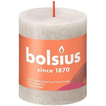 BOLSIUS rustikálna sviečka sivý piesok 80 × 68 mm (8717847148018)