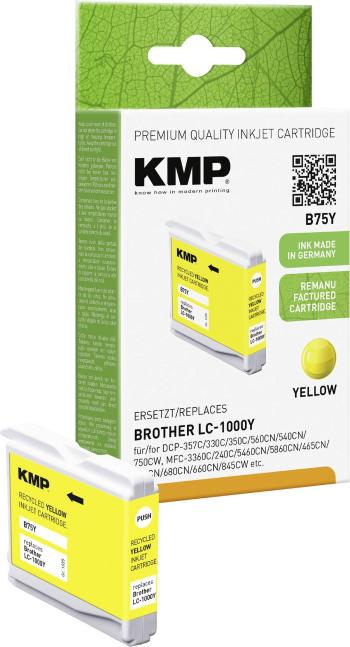 KMP Ink cartridge náhradný Brother LC1000Y kompatibilná samostatný modul žltá B75Y 1035,4009