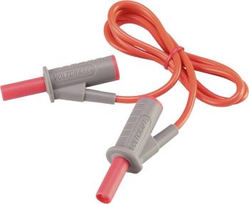 VOLTCRAFT MSB-501 bezpečnostné meracie káble [lamelový zástrčka 4 mm - lamelový zástrčka 4 mm] 0.75 m červená 1 ks