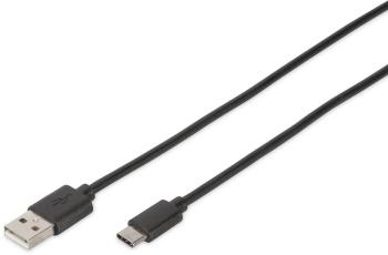 Digitus #####USB-Kabel USB 2.0 #####USB-C™ Stecker, #####USB-A Stecker 1.80 m čierna guľatý, obojstranne zapojiteľná zás