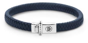 Rebel&Rose Modrý kožený náramok Small Braided Blue RR-L0150-S 16,5 cm - S