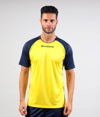 SHIRT CAPO INTERLOCK GIALLO/BLU Tg. 3XL