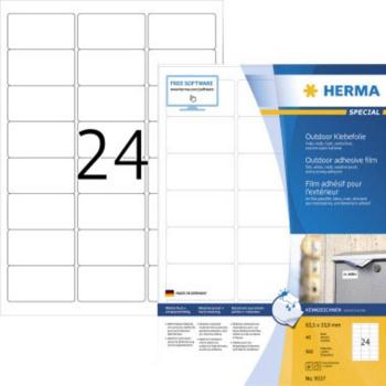 Herma 9537 etikety (A4) 63.5 x 33.9 mm fólia, matná  biela 960 ks extra silné Fóliové etikety
