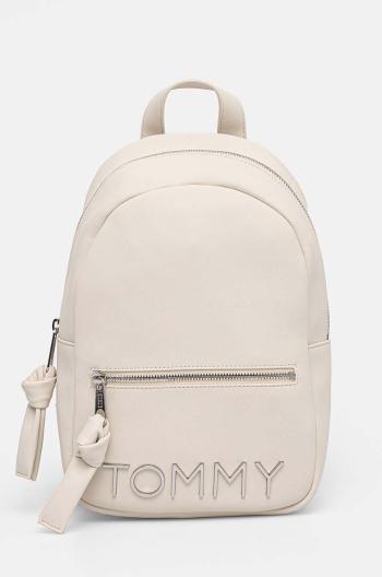 Ruksak Tommy Jeans dámsky, béžová farba, malý, jednofarebný, AW0AW16261