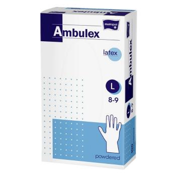 MATOPAT Ambulex rukavice latexové jemne pudrované L 100 kusov