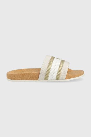 Šľapky Tommy Hilfiger TOMMY FRESH WEBBING SLIDE dámske, biela farba, FW0FW06983