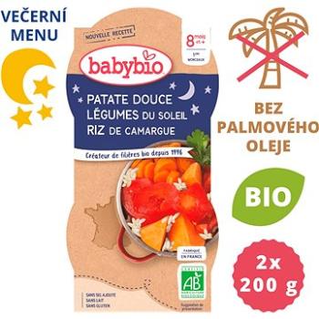 BABYBIO, Sladké zemiaky s letnou zeleninou, 2× 200 g (3288131520872)
