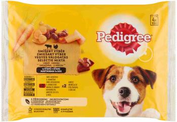 PEDIGREE Kapsička s hovädzím, jahňacím a močacím v šťave 4pack