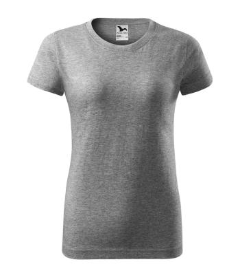 MALFINI Dámske tričko Basic - Tmavošedý melír | S