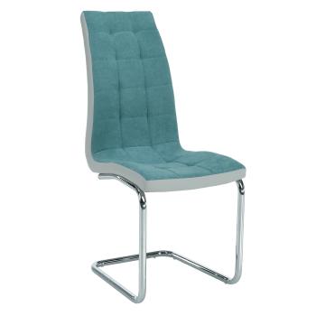 Jedálenská stolička, mentolová/sivá/chróm, SALOMA NEW P1, poškodený tovar