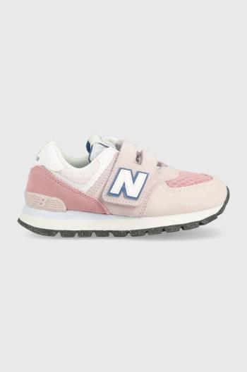 Detské tenisky New Balance ružová farba