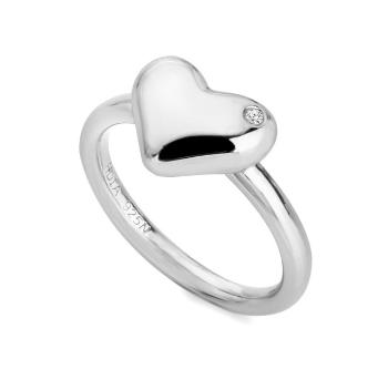 Hot Diamonds Romantický strieborný prsteň s diamantom Desire DR274 56 mm