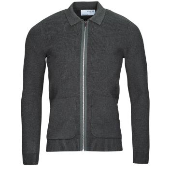 Selected  SLHTORONTO LS KNIT ZIP UP SHIRT  Vesty bez rukávov/Cardigany Šedá