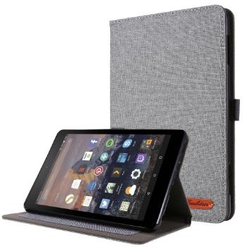 FABRIC Zaklápací obal pre Amazon Kindle Fire HD 10 / HD 10 2021 (11. generácia) šedý