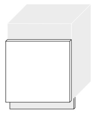 ArtExt Dvierka na umývačku riadu Napoli ZM 57/60 FARBA SOKLU: BIELA, POVRCHOVÁ ÚPRAVA DVIEROK: LESK1