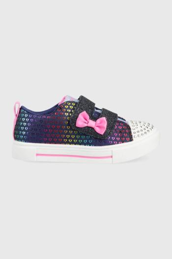 Detské tenisky Skechers Twinkle Sparks Heart Dreamer tmavomodrá farba