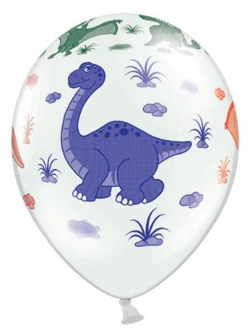 PartyDeco Balónik - dinosaury